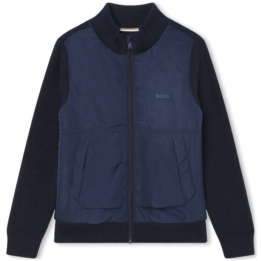 Hugo Boss Navy Knitted Cardigan