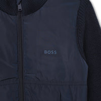 Hugo Boss Navy Knitted Cardigan