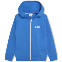Hugo Boss Blue Mini Me Zip Up Hoodie