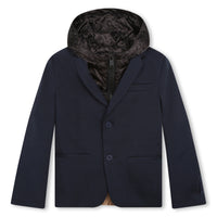 Hugo Boss Electric Blue Hooded Suit Jacket