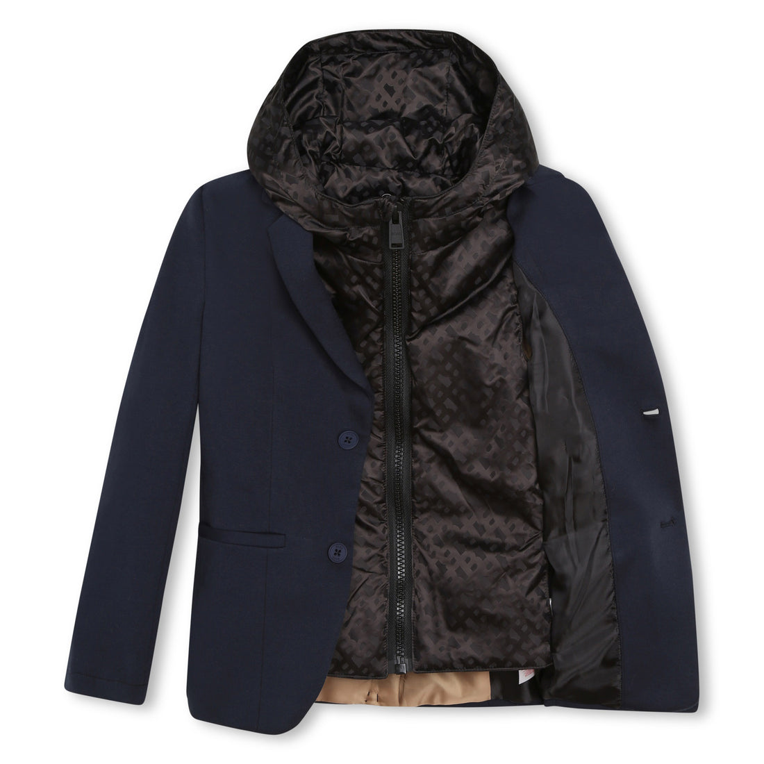 Hugo Boss Electric Blue Hooded Suit Jacket