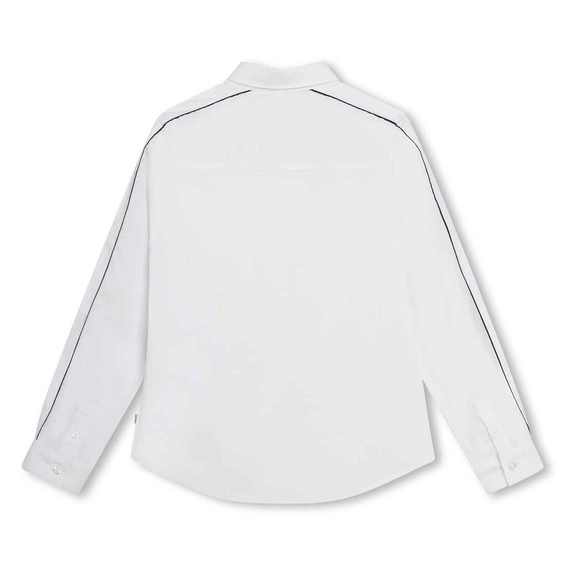 Hugo Boss White Long Sleeve Stripe Shirt