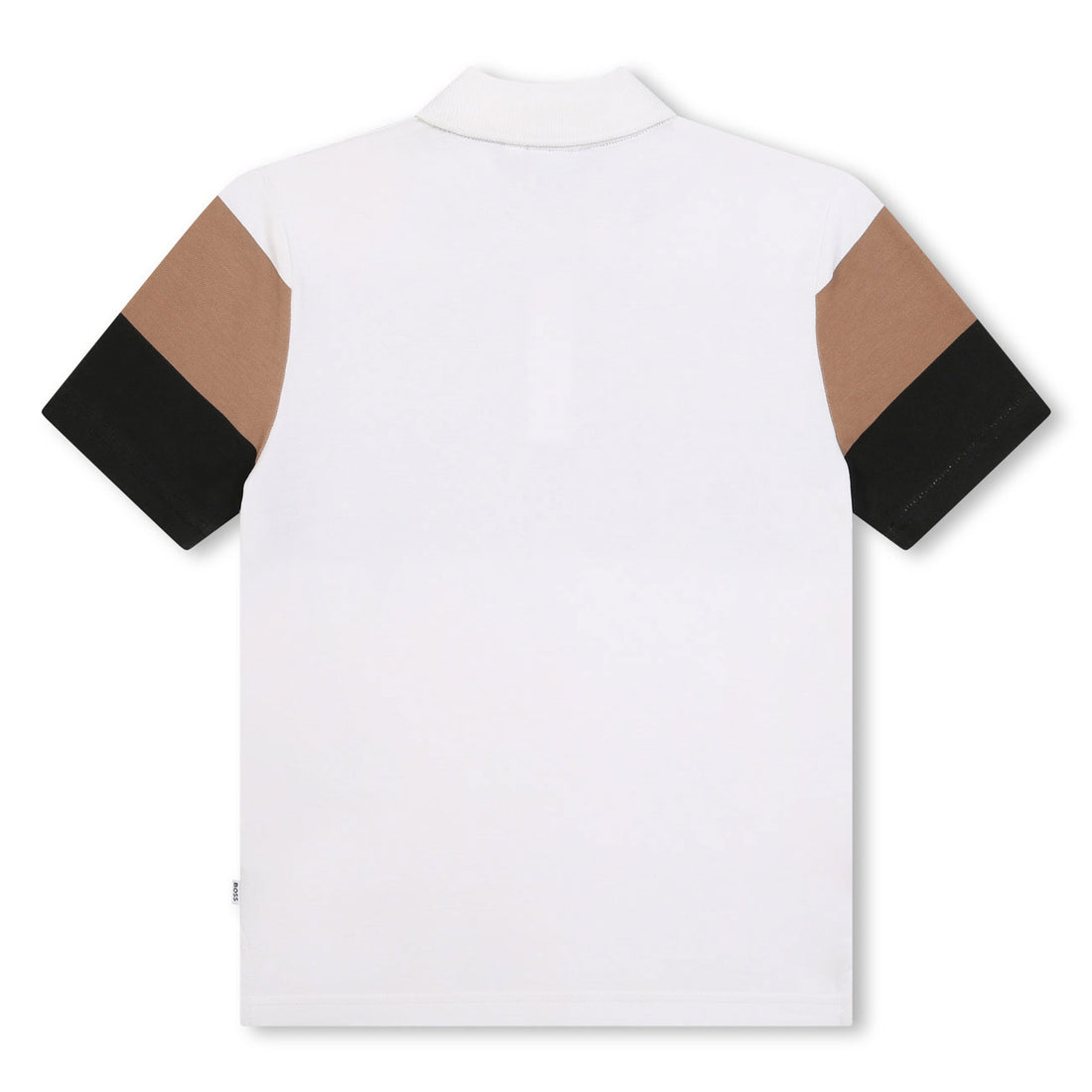 Hugo Boss White Chest Striped Colorblock Polo
