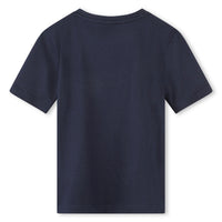 Hugo Boss Navy Mini Me Embossed Logo Tee