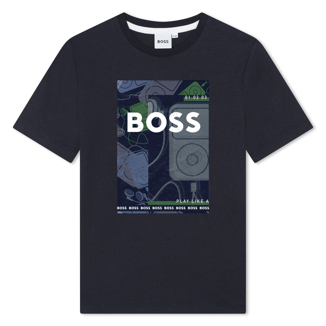 Hugo Boss Navy Mini Me Graphic Tee