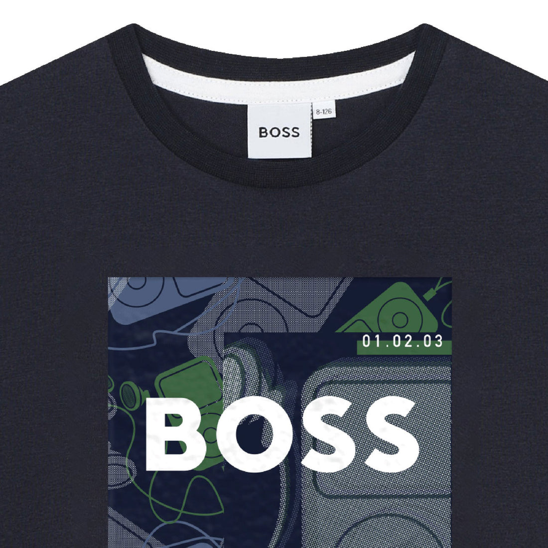 Hugo Boss Navy Mini Me Graphic Tee