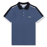 Hugo Boss Slate Blue Color Block Polo