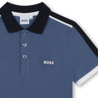 Hugo Boss Slate Blue Color Block Polo