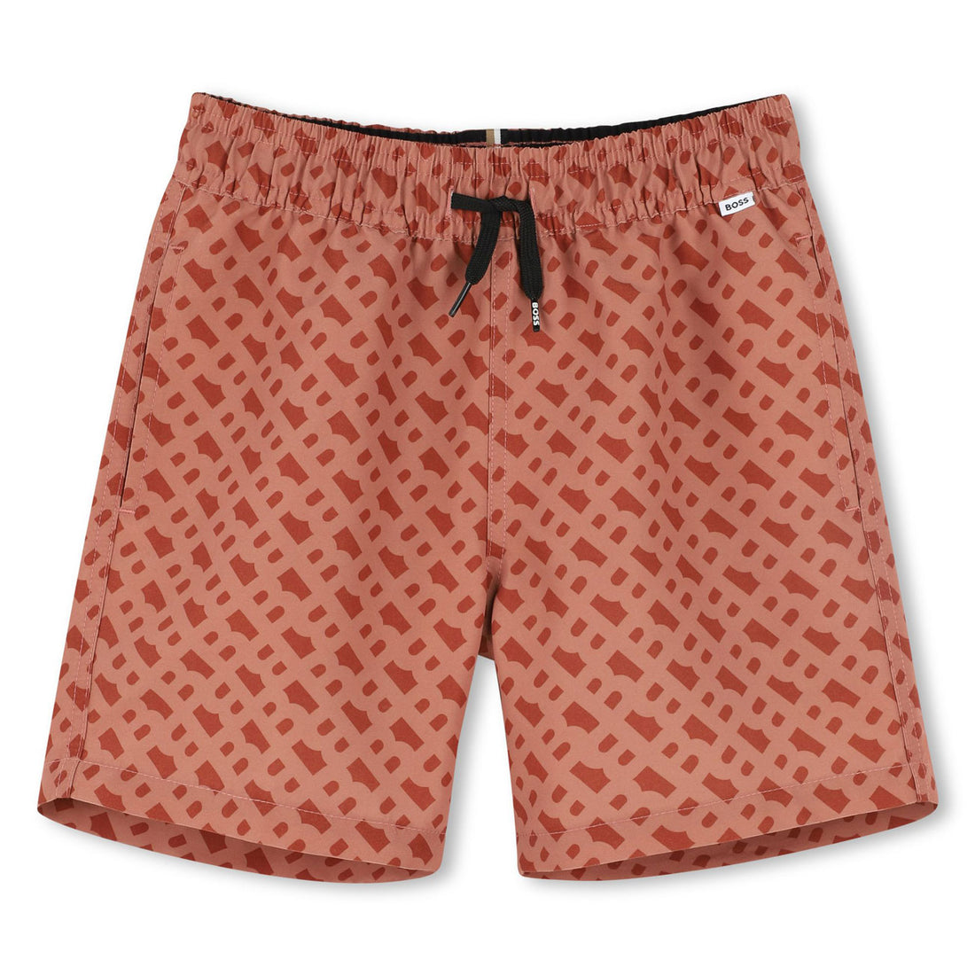 Hugo Boss Brown Mini Me B Print Swim Shorts