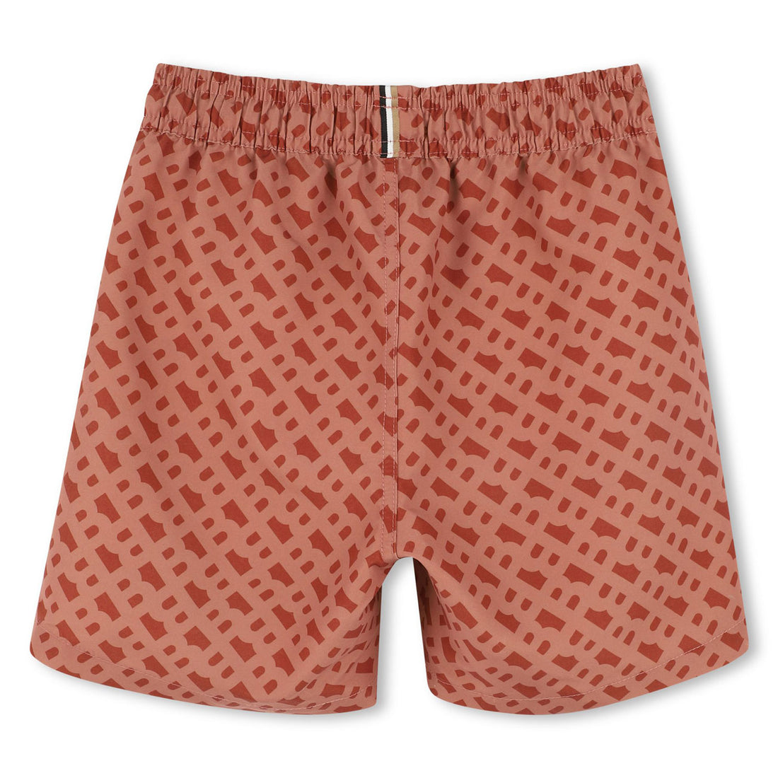 Hugo Boss Brown Mini Me B Print Swim Shorts