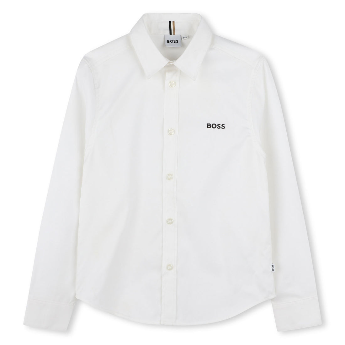 Hugo Boss White Embroidery Long Sleeve Shirt