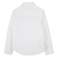 Hugo Boss White Embroidery Long Sleeve Shirt