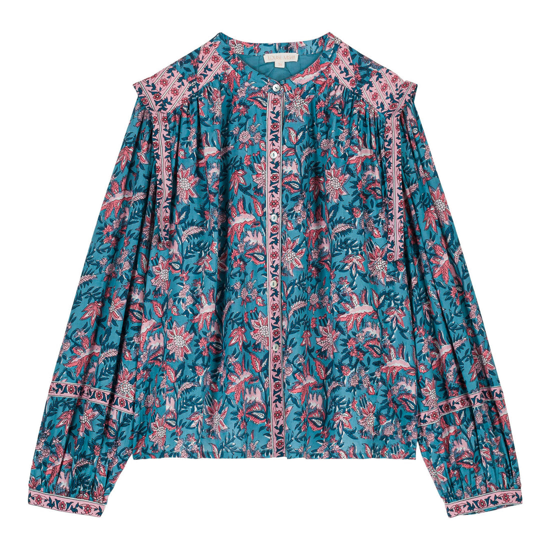 Louise Misha Teal Garden Of Eden Jane Shirt