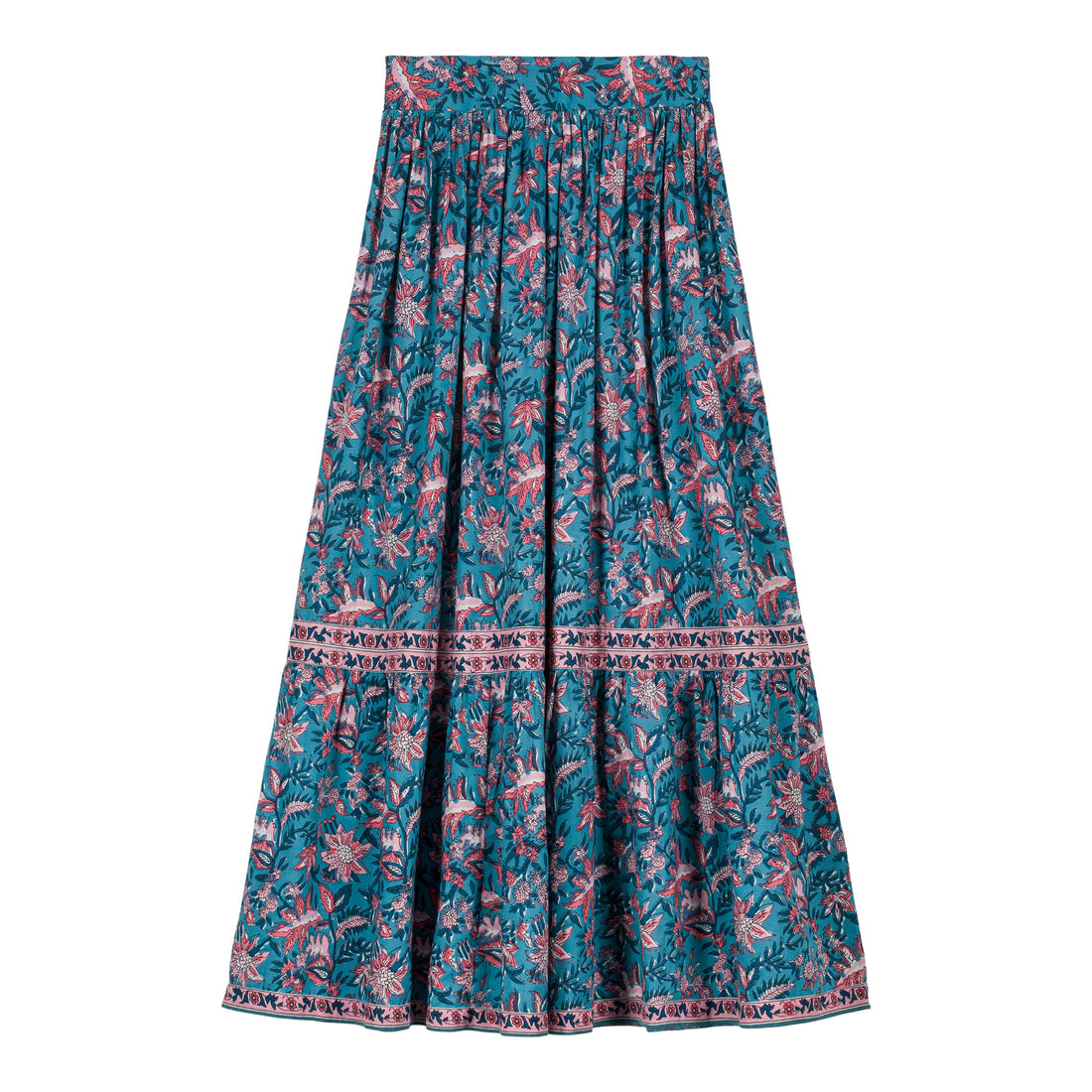 Louise Misha Teal Garden Of Eden Jansiane Skirt