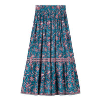 Louise Misha Teal Garden Of Eden Jansiane Skirt