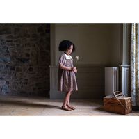 Little Cotton Clothes Clover Floral Violet Dress