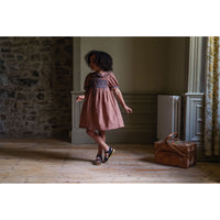 Little Cotton Clothes Tea Rose Tiny Check Elizabeth Dress