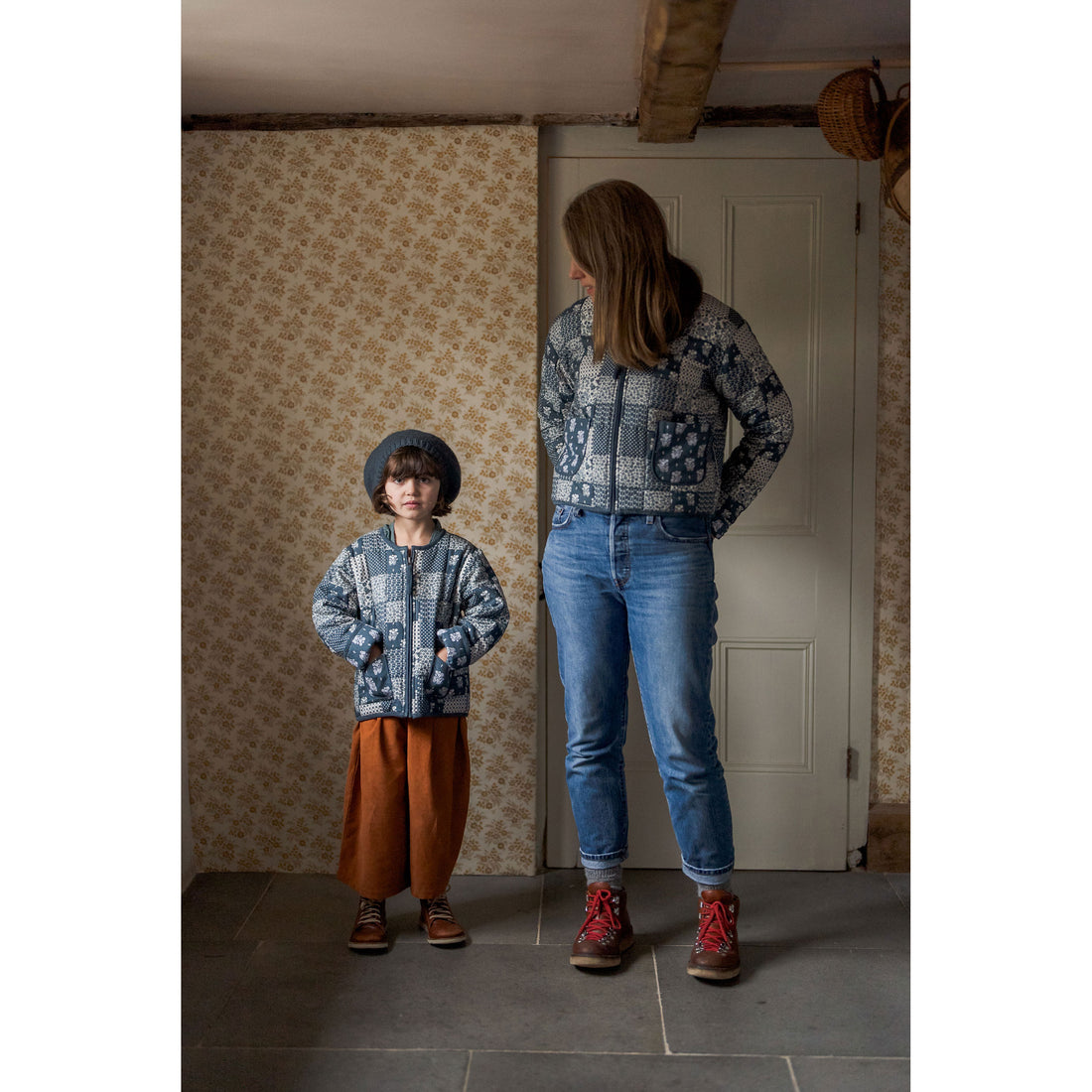 Little Cotton Clothes Patchwork Print Floral Jojo Women Coat