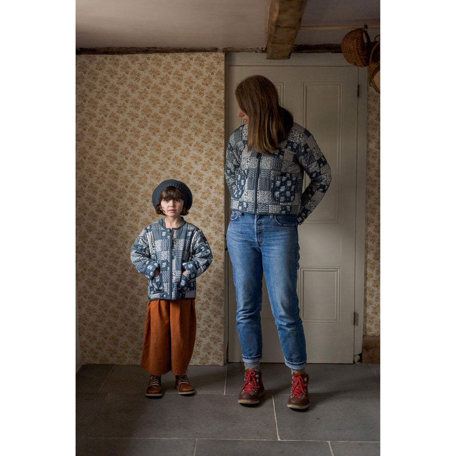 Little Cotton Clothes Patchwork Print Floral Jojo Women Coat