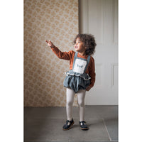 Little Cotton Clothes Blue Velvet Dhalia Romper
