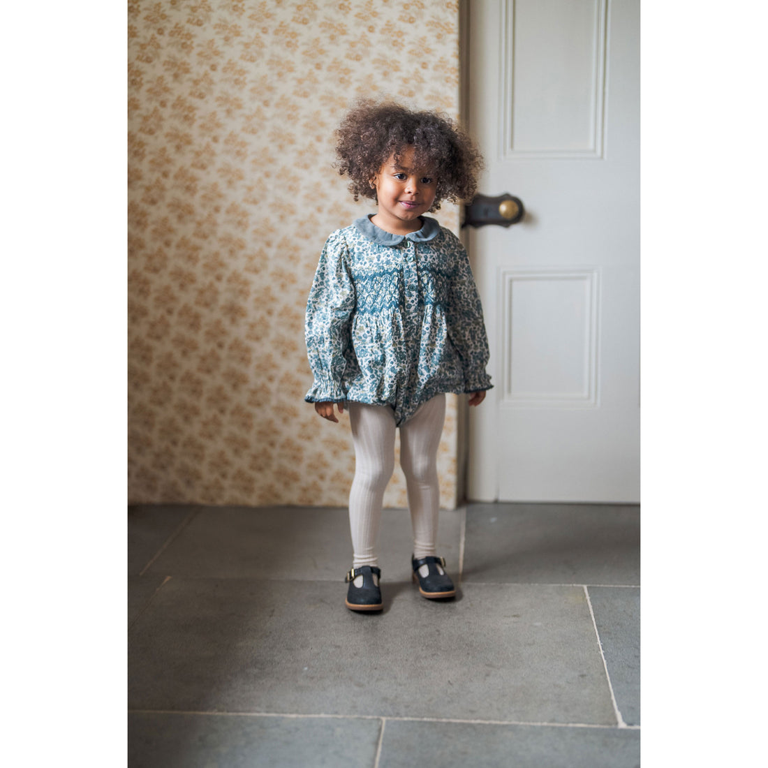Little Cotton Clothes Midwinter Floral Nancy Romper