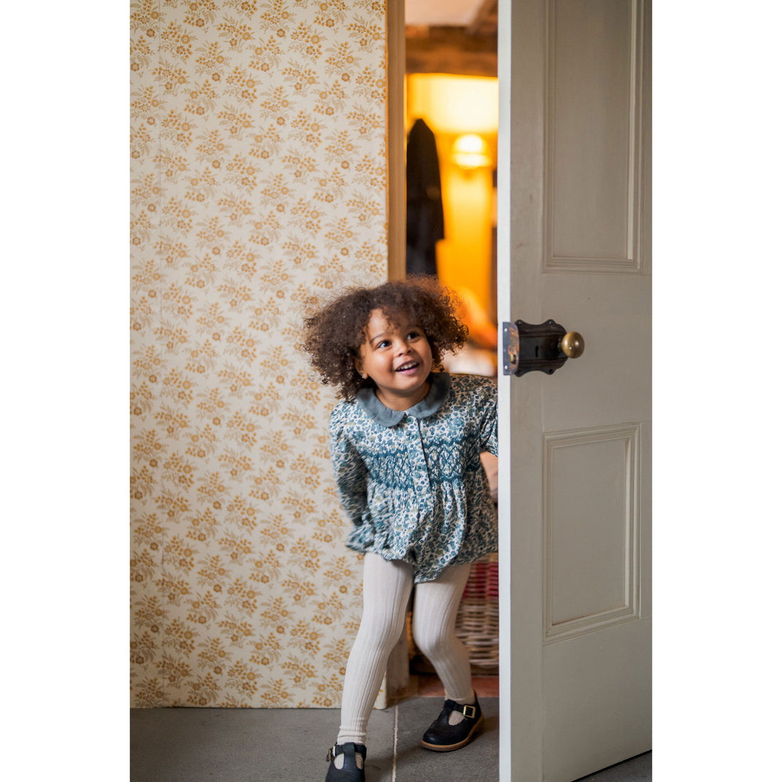 Little Cotton Clothes Midwinter Floral Nancy Romper