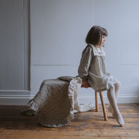 Little Cotton Clothes Cowslip Floral In Fog Organic Lina Dress