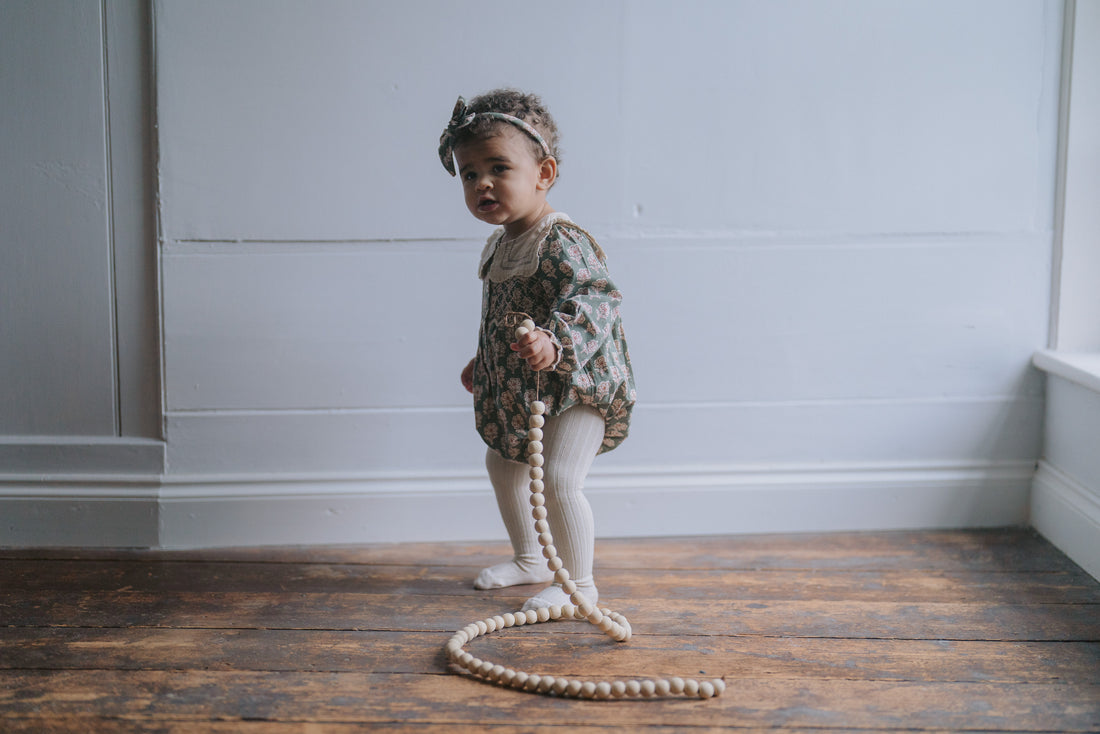 Little Cotton Clothes Myrtle Floral Beech Organic Emilie Smocked Romper