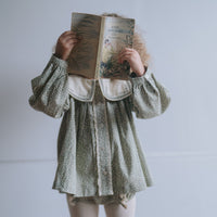 Little Cotton Clothes Cowslip Floral In Beech Organic Sailor Blouse