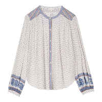 Louise Misha White Cornflower Jeanne Shirt