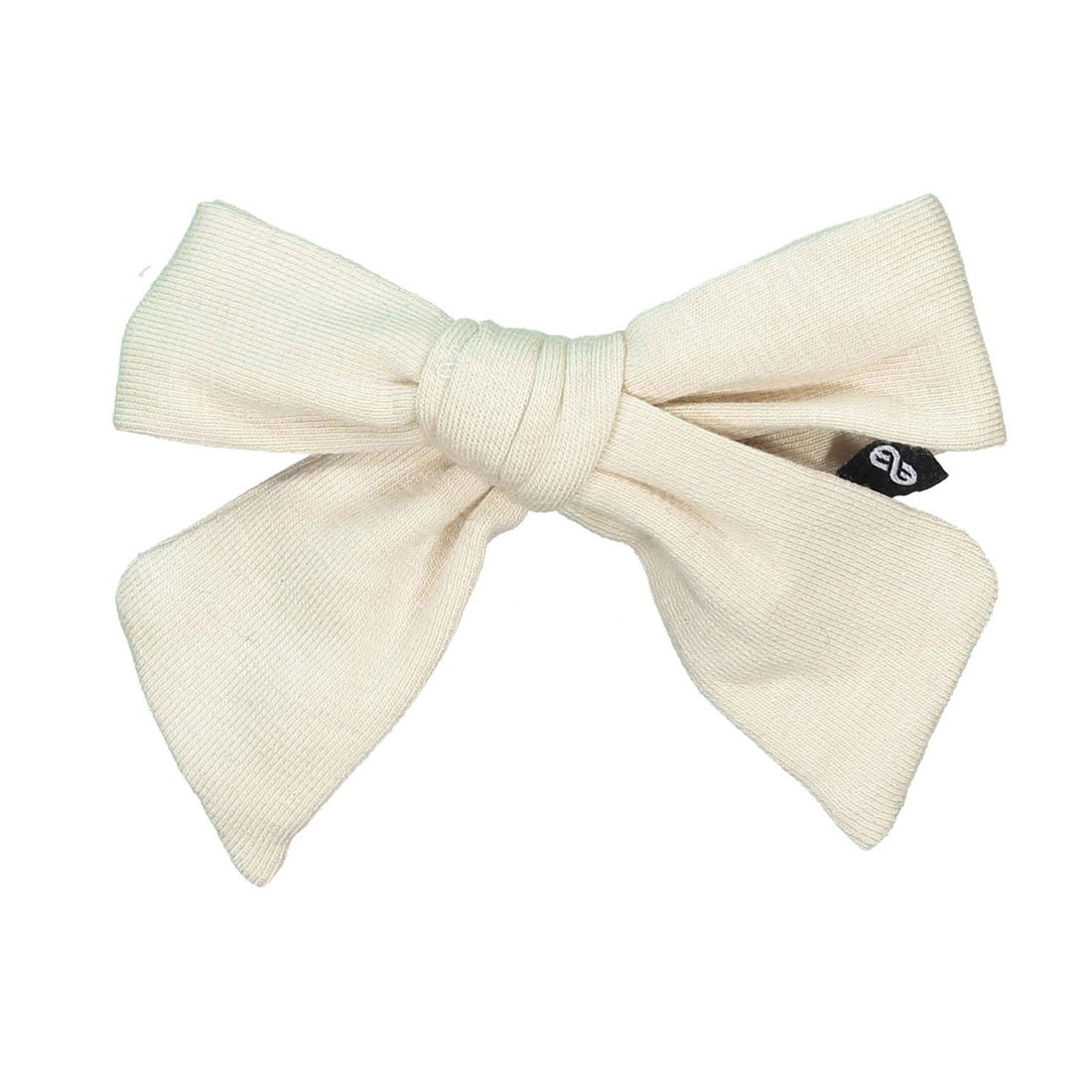 Knot Hairbands  Cream Jersey Bow Clip