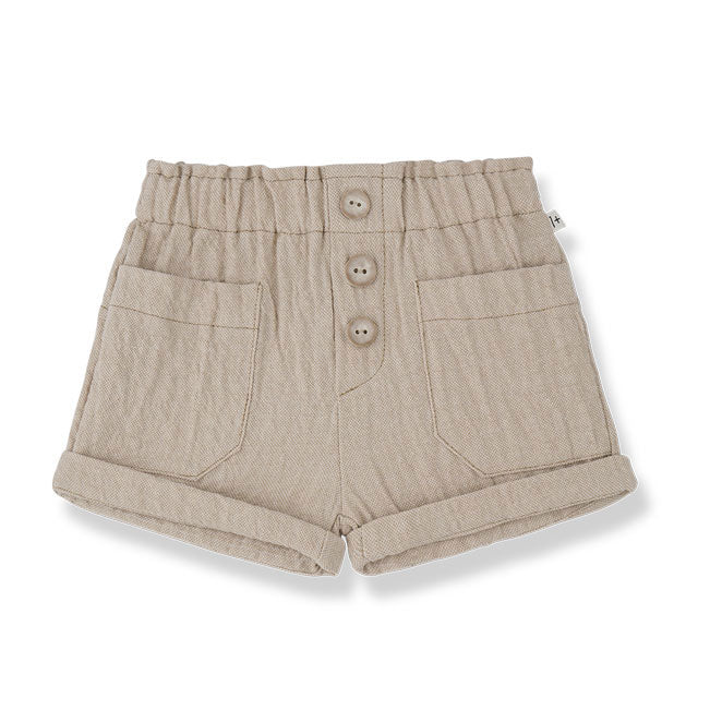 1+ in the Family  Beige Jofre Baby Bermudas