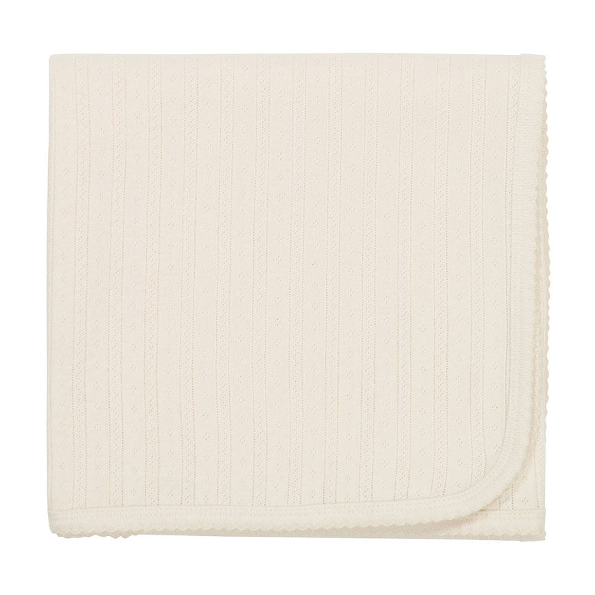 Jamie Kay Organic Cotton Pointelle Wrap Blanket - Natural