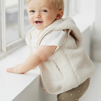 Jamie Kay Kai Recycled Polyester Sherpa Vest - Natural