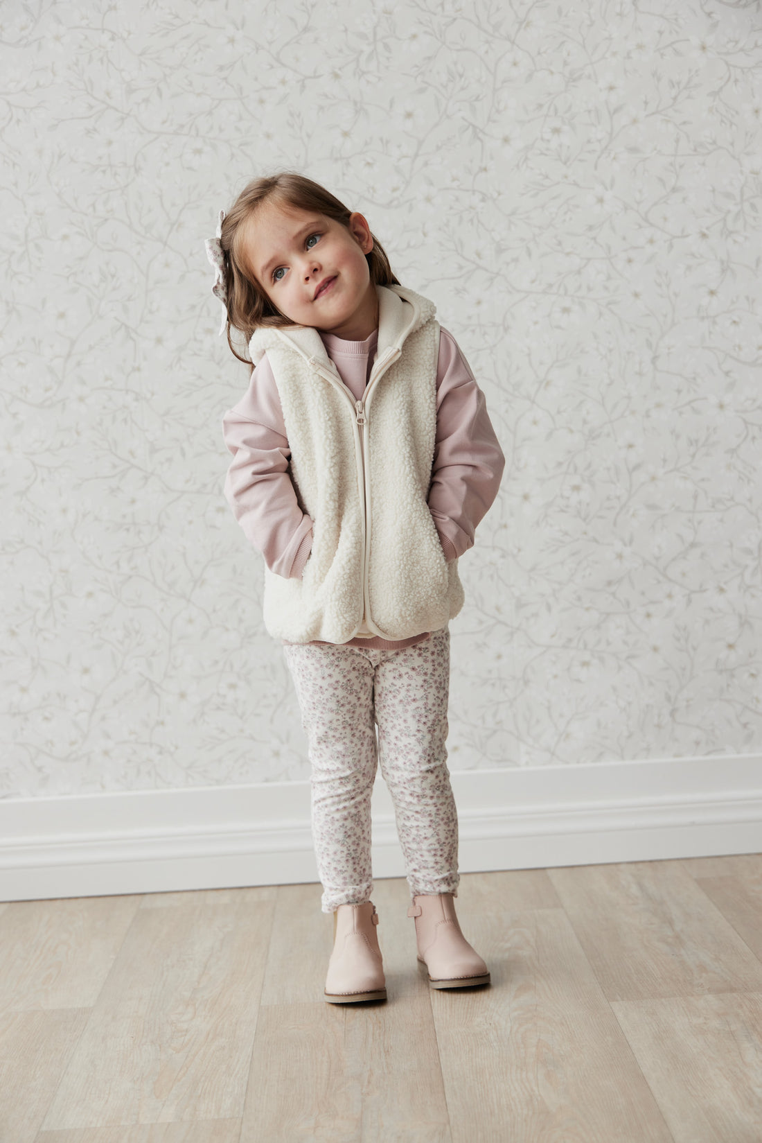 Jamie Kay Kai Recycled Polyester Sherpa Vest - Natural
