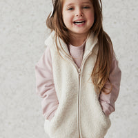 Jamie Kay Kai Recycled Polyester Sherpa Vest - Natural