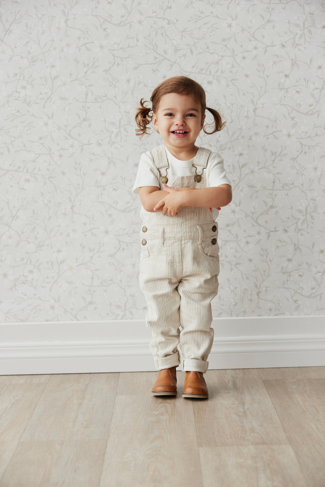 Jamie Kay Jordie Cotton Twill Overall - Stripe