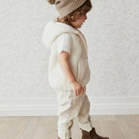 Jamie Kay Kai Recycled Polyester Sherpa Vest - Natural
