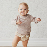 Jamie Kay Dotty Knit Jumper - Rosebud