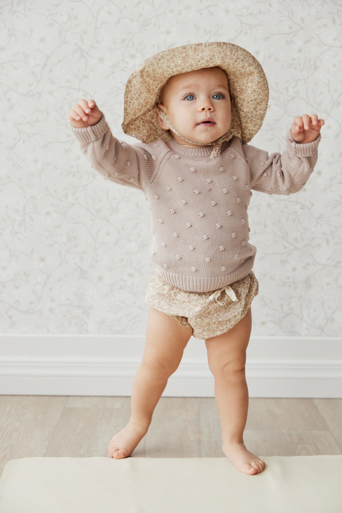 Jamie Kay Dotty Knit Jumper - Rosebud