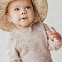 Jamie Kay Dotty Knit Jumper - Rosebud