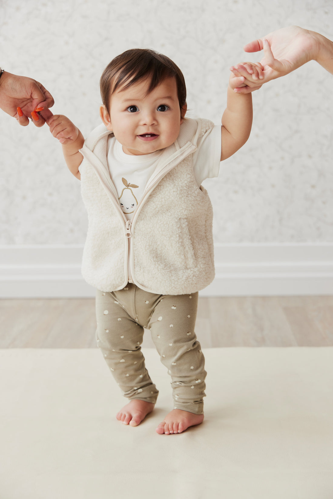 Jamie Kay Kai Recycled Polyester Sherpa Vest - Natural