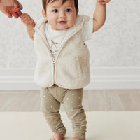 Jamie Kay Kai Recycled Polyester Sherpa Vest - Natural