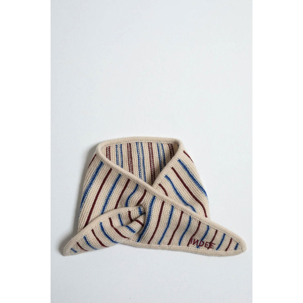 Indee  Off White Warm Striped Scarf