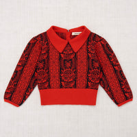 Misha and Puff Joanne Sweater - Red Flame Damask