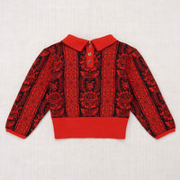 Misha and Puff Joanne Sweater - Red Flame Damask