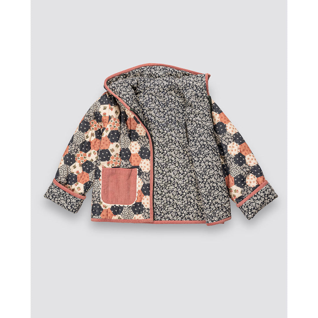 Little Cotton Clothes Patchwork Floral Jojo Jacket