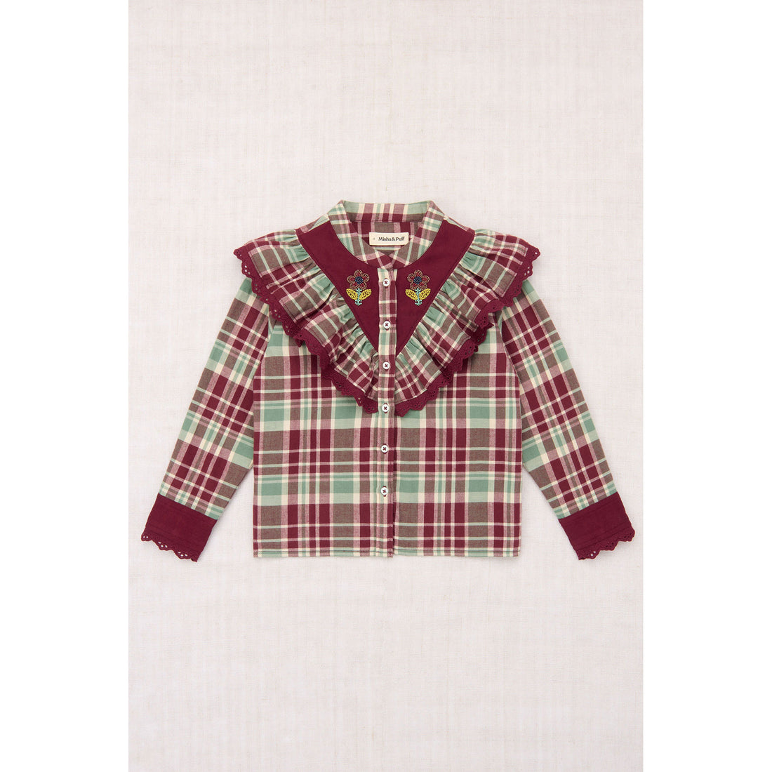 Misha and Puff Madder Root Plaid Jolene Top