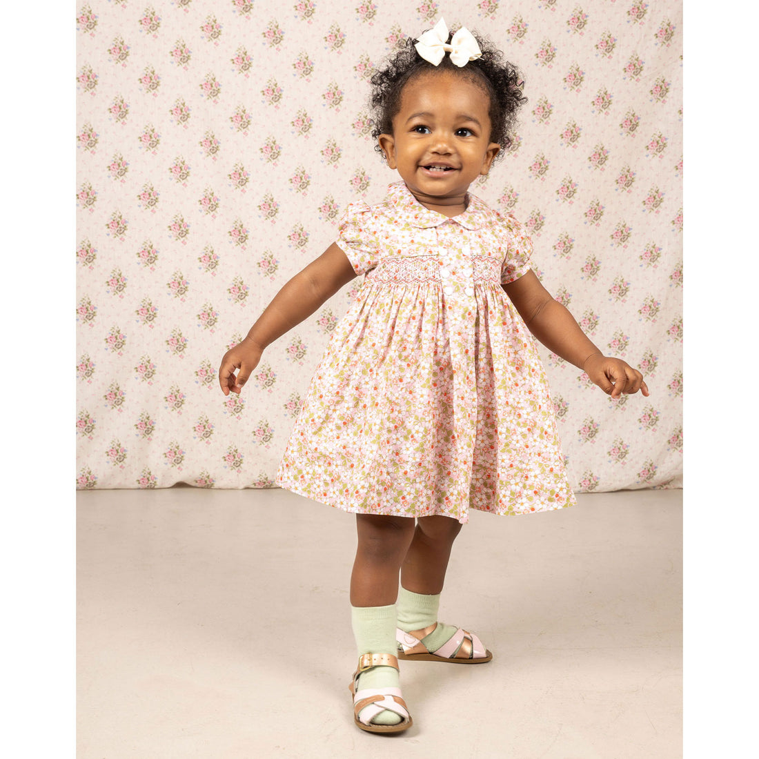 Question Everything Liberty Print Josette Baby Dress