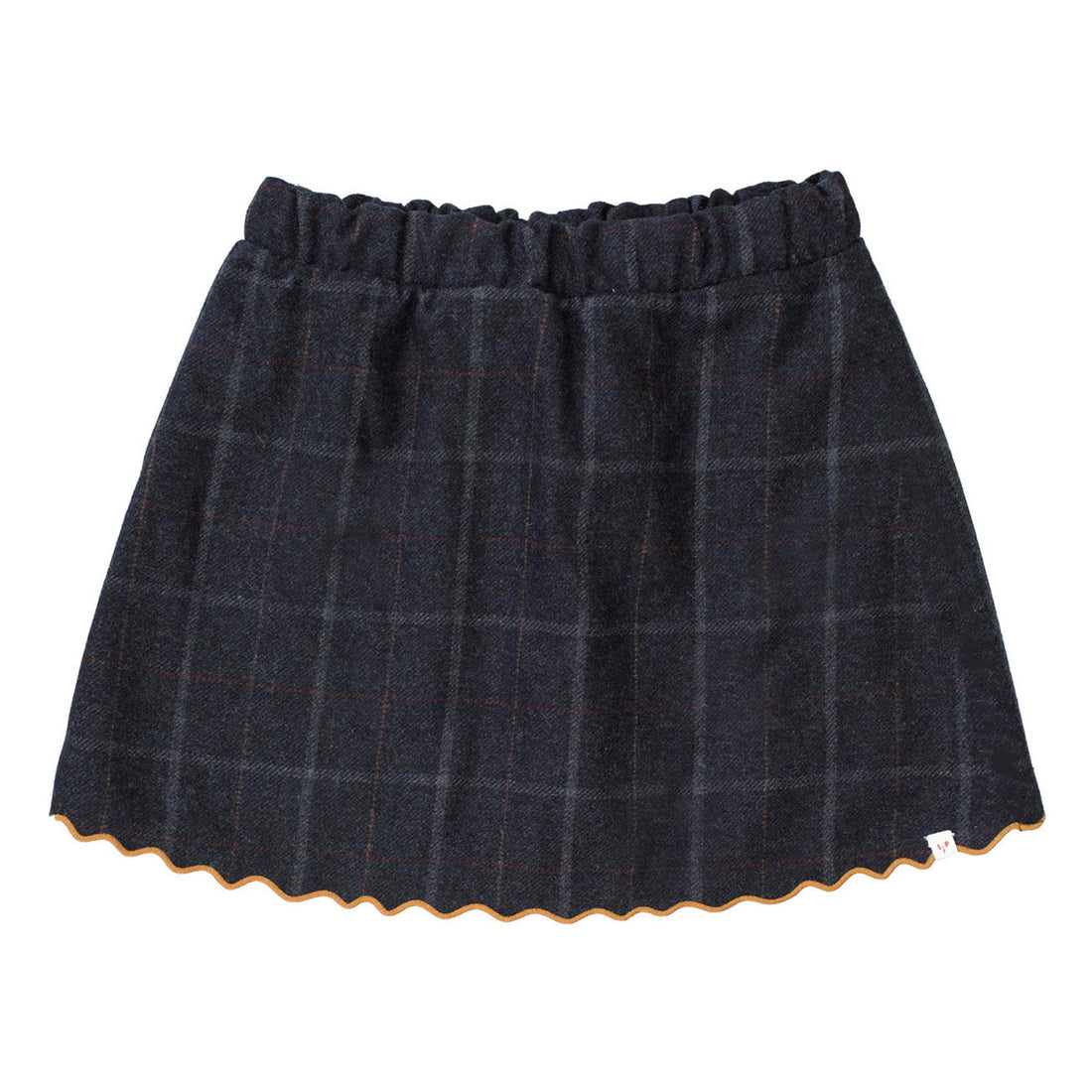 The Little Poets Navy Tartan Mini Skirt